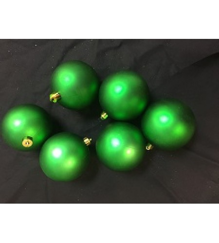 80MM GREEN MATT BAUBLES  
